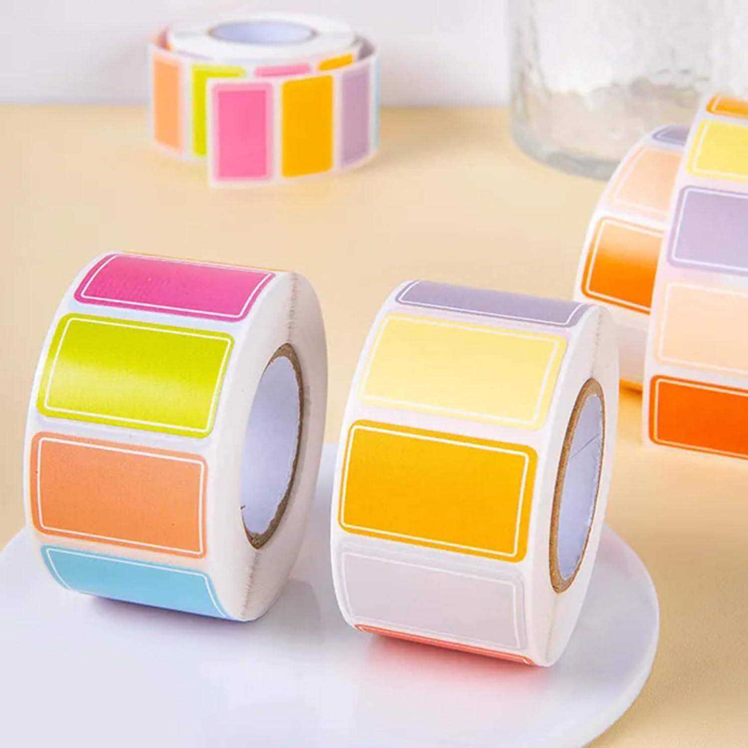 

2ROLL 1000 self-adhesive name stickers writable labels stickers food labels condiment cans clothes waterproof labels 2pcs