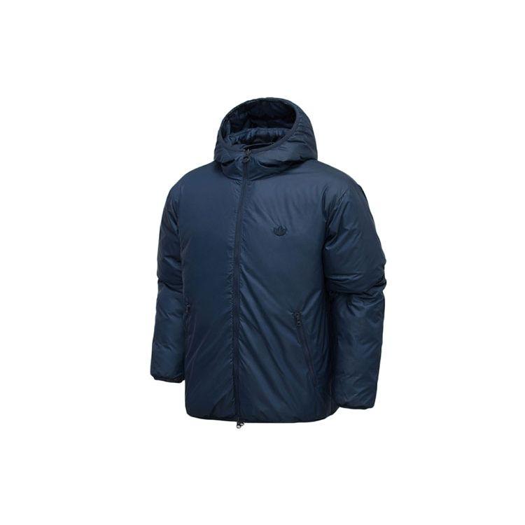 Adidas Originals Trefoil Windproof And Warm Down Jacket Winter Men Jackets Navy-Blue GE1299