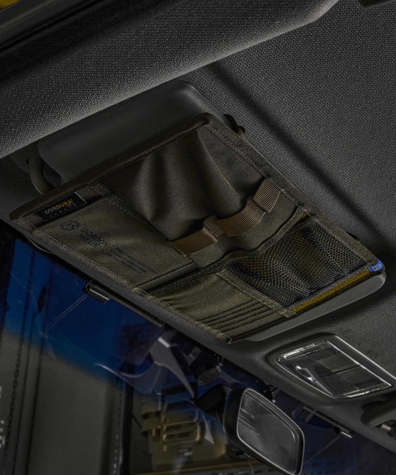 

GORDON MILLER Car Cordura Sun Visor Pocket, Olive Drab, 1646550