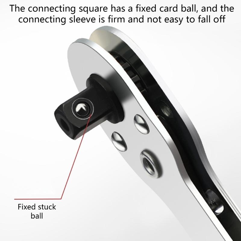 Mini Klucz Grzechotkowy 1/4 cala Narzędzie Grzechotkowe do Ciasnych Przestrzeni Naprawa Samochodowa Ulepszenie Domu Łatwy Klucz Nasadowy