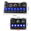 24V 12V Switch Panel For Boat Truck RV Rocker Toggle Car Lights 5/7 Buttons Cigar Lighter Adapter USB Chargers QC 3.0 PD Socket