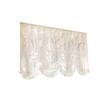 Wavy Edge Ruffled Lace Short Sheer Curtain Floral Short Tulle Drapery  Door