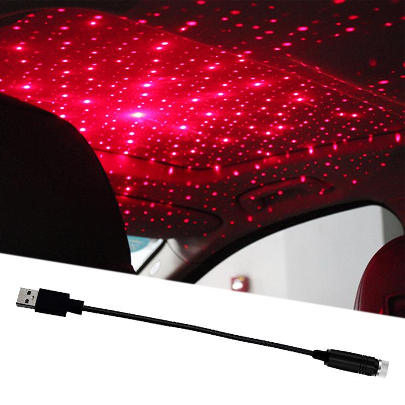 

Babysbreath USB Atmosphere light LED Interior decorative lights Mini Car ambient lighting Car roof starry atmosphere light blue red light