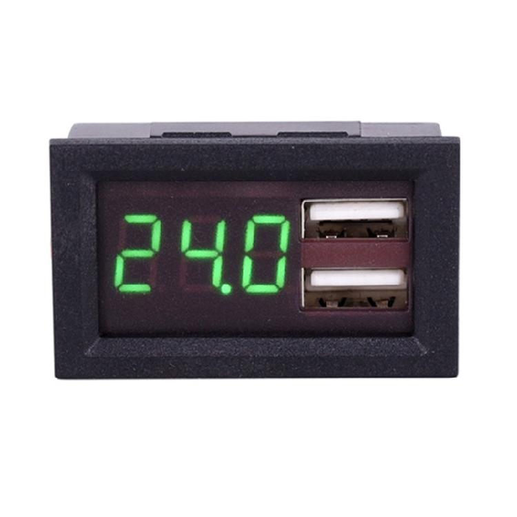LED Digital Display Voltmeter Dual USB Output Voltage Meter Battery Tester Panel