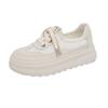 Internet celebrity leather thick-soled breathable little white shoes women's summer new 2025 versatile comfortable soft-soled sports and leisure shoes
