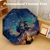 Zelda 8 Rib Auto Folding Umbrella, Personalized Custom Name Text