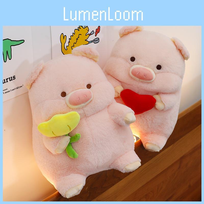 Cartoon Pig Tulip Plush Toy Cute Animal Doll Room Decoration Child Holiday Gift