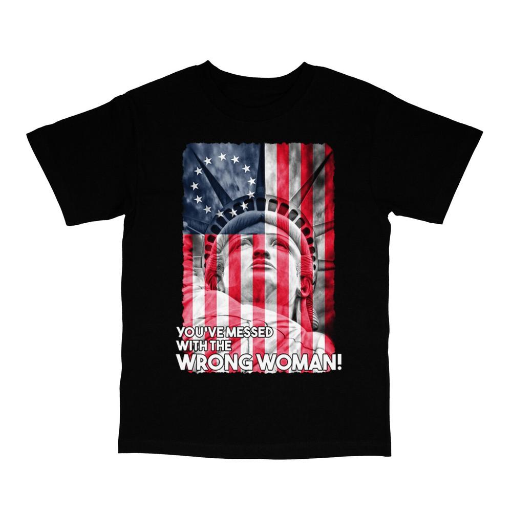 Patriotic USA Statue Of Liberty Flag Mens Short Sleeve  22541HD2 Unisex T-Shirt M