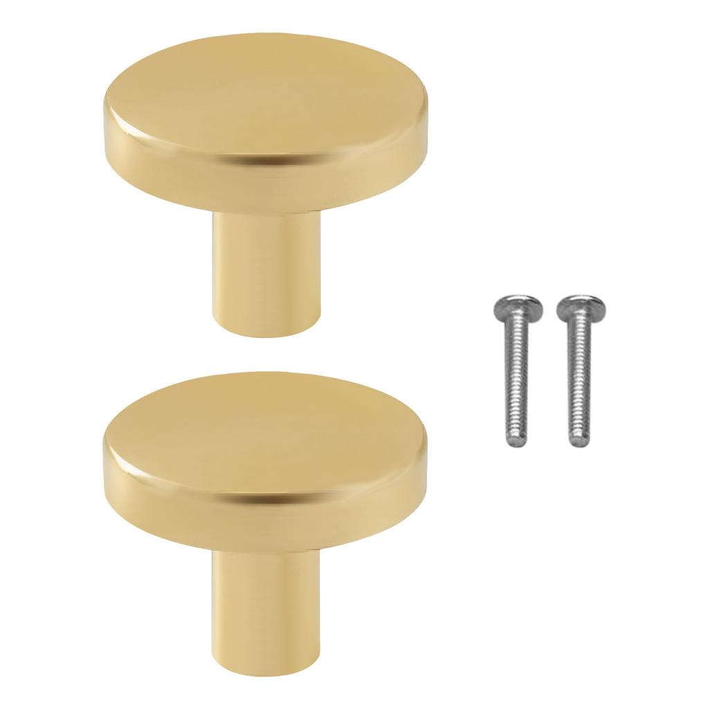 Universal Wardrobe Door Knobs Gold Aluminum Alloy Cabinet Pulls Round Single Hole Drawer Handles Modern Kitchen Hardware