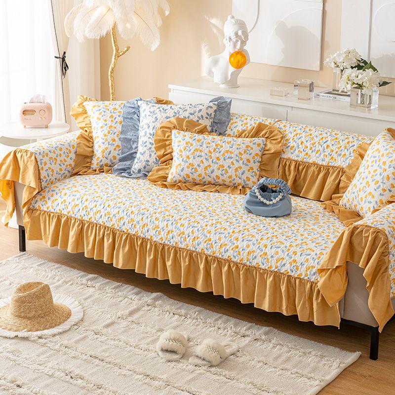 Household Cotton Sofa Mat Four Season Universal Anti Slip Nordic Sofa Cover Minimalist Modern Seat Cushion Backrest Cover Cloth Towel