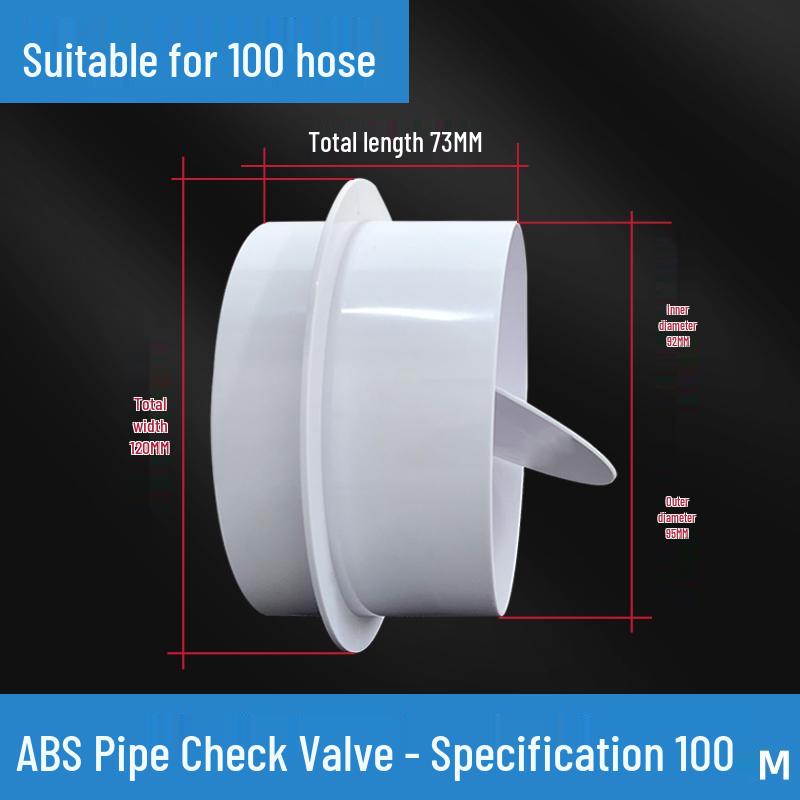 Fresh Air PVC Duct Non-Return Check Valve for Bathroom Ventilation and Exhaust Fan