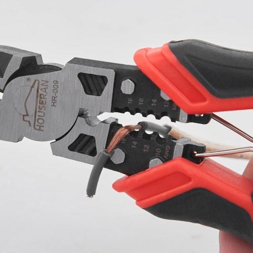 HOUSERAN Power Pliers, Electrician's Tool, 211mm, with Spring and Lock, Multi-Function