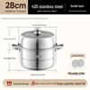 Chigo Stainless Steel Double-Layer Steamer Pot
