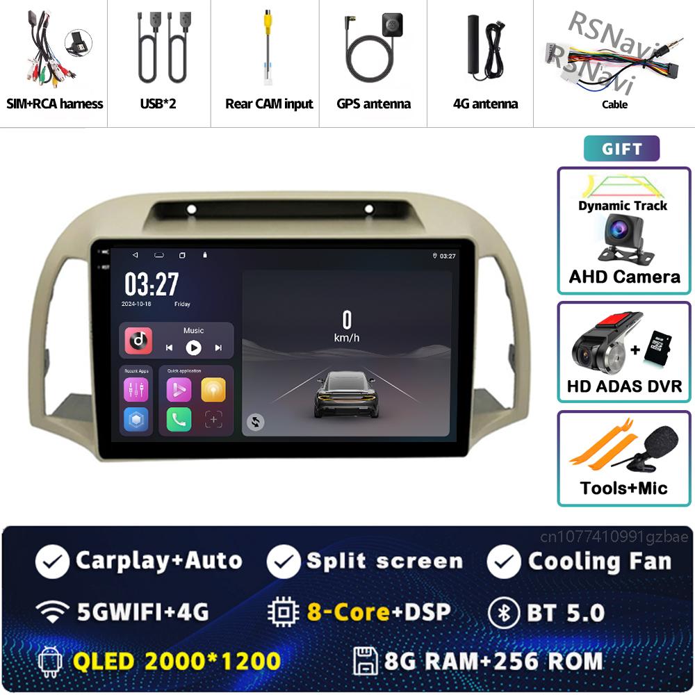Android 14 Carplay Car Radio For Nissan March Micra K12 2002 2003 - 2010 Multimedia Video Player Navigation GPS Stereo 2Din DVD