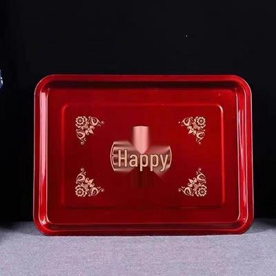 Large Rectangular Stainless Steel Tray for Weddings, Candy, Fruit, Iron Plate, and Tea Serving