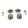 Zinc Alloy Hasp Latch with Screws Vintage Bear Padlock Decorative Lock Set for Wood Case Jewelry Box Crafts Bronze