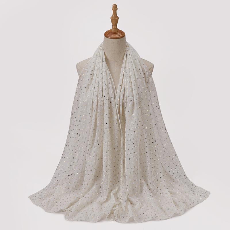 Stamping Chiffon Hijabs For Women Plain Bubble Pearl Scarf Head Hijab Wrap Solid Shawls Headband Foulard Femme Muslim Hijab