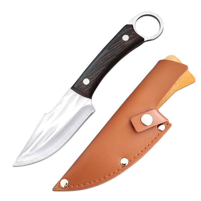 

Нож для мяса из нержавеющей стали, кухонные ножи для обвалки мяса, нож для повара, нож для чистки, барбекю, рыбалки, с чехлом