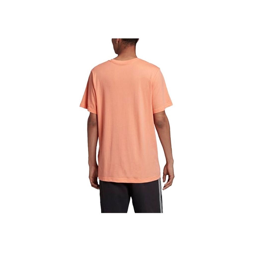 Adidas Originals Trefoil Logo Casual Sports Breathable Moisture-Wicking Round Neck Short Sleeve T-Shirt Men T-Shirts Pink FM9963