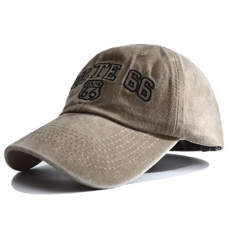 Route 66 Letter Geborduurd Baseballpet Dames Heren Mode Katoen Snapback Hoed Hip Hop Trucker Papa Petten Outdoor Zon Hoeden Gorras
