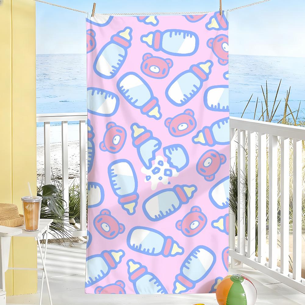 Fashion G-Gloomy-Bear Cute Towel Soft Pool Gift For Travel Gym Shower Camping Quick Dry Sports Large Beach Towels