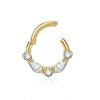 European American Body Piercing Jewelry G23 Titanium Alloy Nose Ring Zircon Fashionable Body Piercing Jewelry