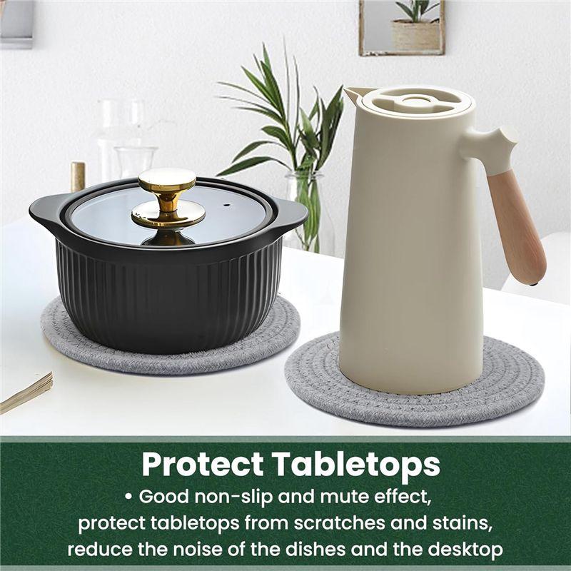 Good-7 Inch Trivets For Hot Dishes Thick Heat Resistant Large Coaster, Multifunctional Hot Pads Hot Pots And Pans, Fit For Table