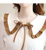 Women's Two-Piece Set: College-Style Doll Collar Shirt and High-Waist Pleated Skirt