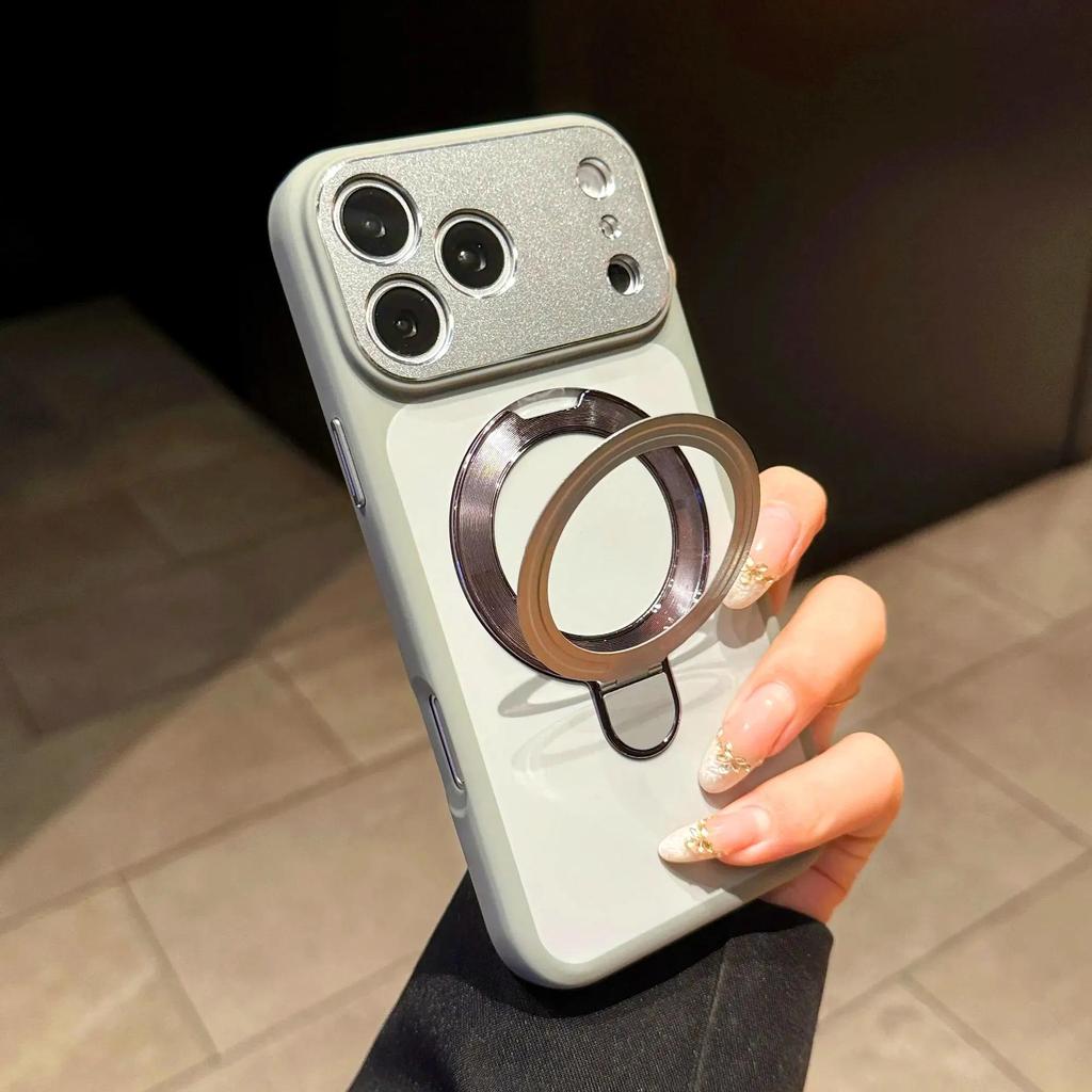 Non-Yellowing Magnetic Rotating Stand for iPhone 17 Air/Apple 16 Pro Max/15/14 Phone Case