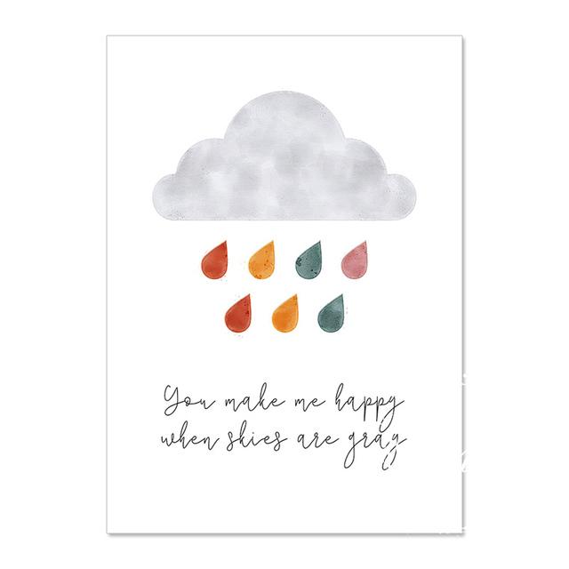 Nordic Decoration Sheets Picture Wall Art Poster Children's Canvases Room Paintings For Nursery Decorative Prints Wall Posters No Frame