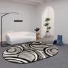 Modern Simple Style Living Room Carpet Oval Design Bedroom Non-slip Washable Rug Fluffy Soft Lounge Sofa Coffee Table Floor Mat