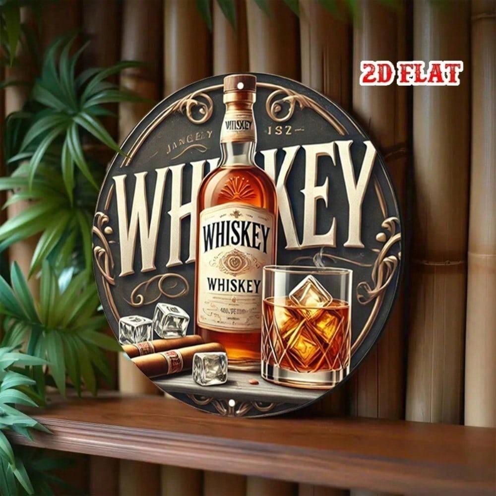 Vintage Metal Whiskey Bar Sign Retro Scotch Irish Aluminum Poster 1pc Heavy Duty Cigars Pub Decor Rustic Label Tin Sign