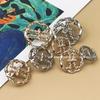 Nasturi metalici decupați la modă pentru îmbrăcăminte Formă rotundă Nasturi decorativi aurii pentru meșteșuguri Accesorii pentru cusut DIY Nasturi cu capse 20mm