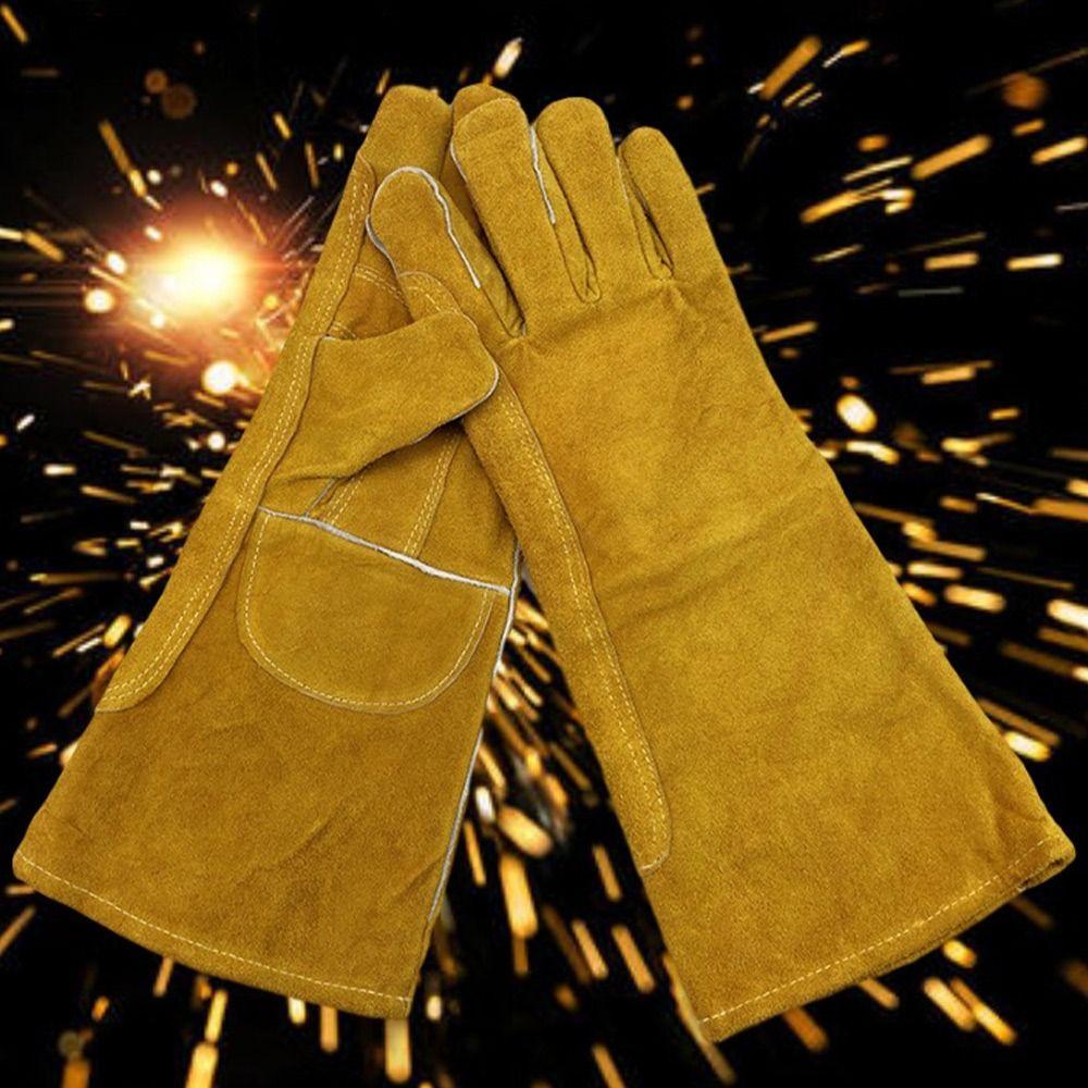 Mănuși de lucru din piele cu izolație termică, mănuși de protecție a muncii, mănuși de lucru durabile pentru sudori