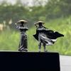 Cool Chinese Kung Fu Swordsman Figure Sand Table Layout Mini Landscape Supplies Desk Decoration Fairy Garden Miniatures