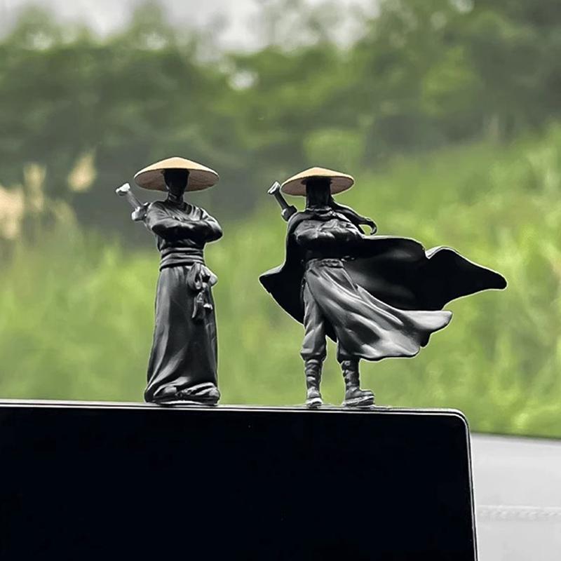 Cool Chinese Kung Fu Swordsman Figure Sand Table Layout Mini Landscape Supplies Desk Decoration Fairy Garden Miniatures