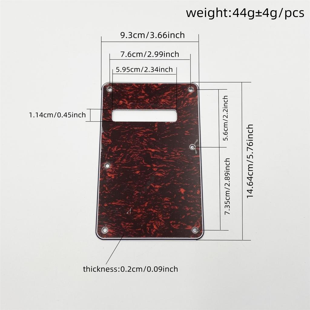 Electric Guitar Back Plate Three-Layer PVC Pearl-Finish Guitar Back Plate Spring Compartment Cover Plate Back Plate with Offset Slotted Holes