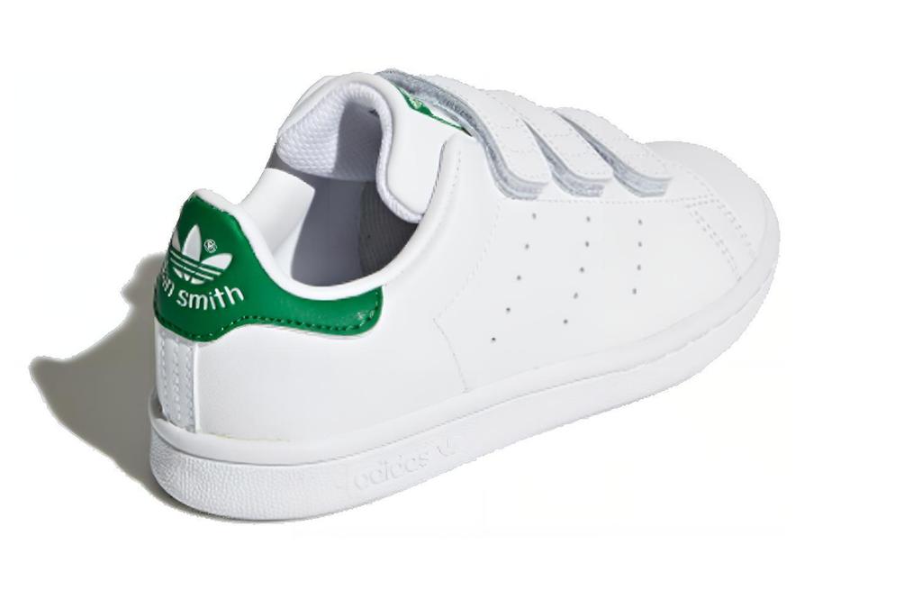 adidas Originals Stan Smith Cf C Green Tail Slip Resistant Low Top Kids' Skateboarding Shoes White Green Kids' M20607
