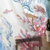 Watercolor Nautical Fishes And Corals Chiffon Sheer Curtains For Living Room Bedroom Decoration Window Tulle Curtains Drapes