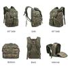 Outdoor Taktischer wasserdichter Wanderrucksack Wanderrucksack Camouflage Rucksack Herren Langlebiger Rucksack