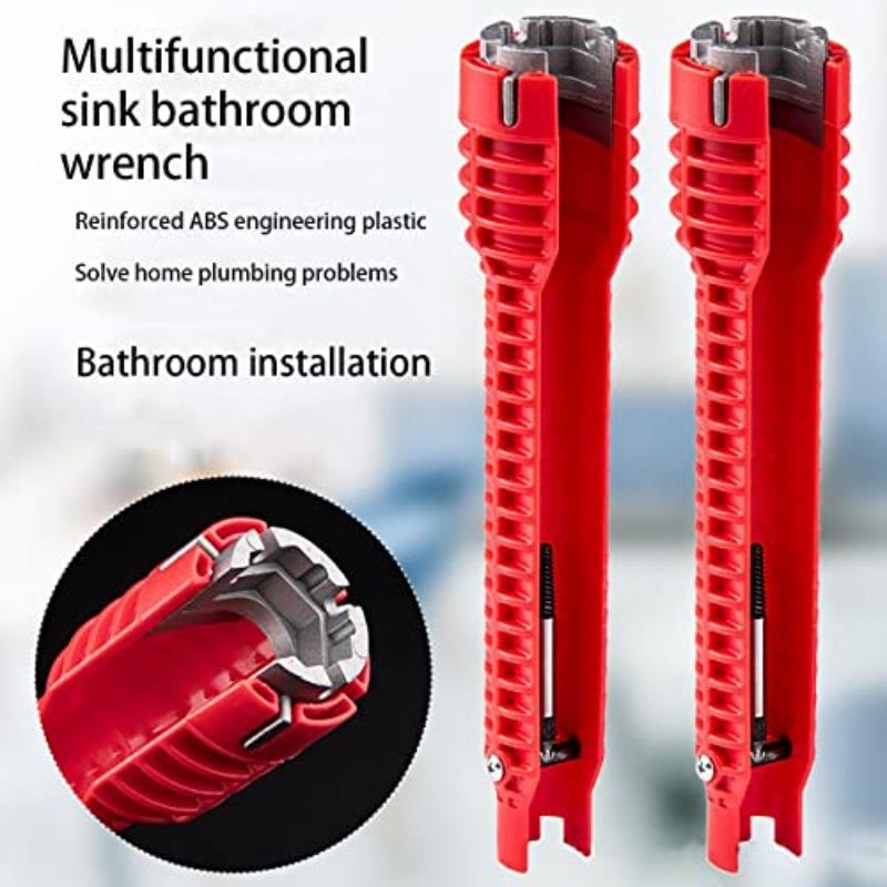 Hot Sale 8 In 1 Sink Faucet Wrench Repair Tool Non-Slip Kitchen Bathroom Faucet Assembly Key Plumbing Installation Wrench