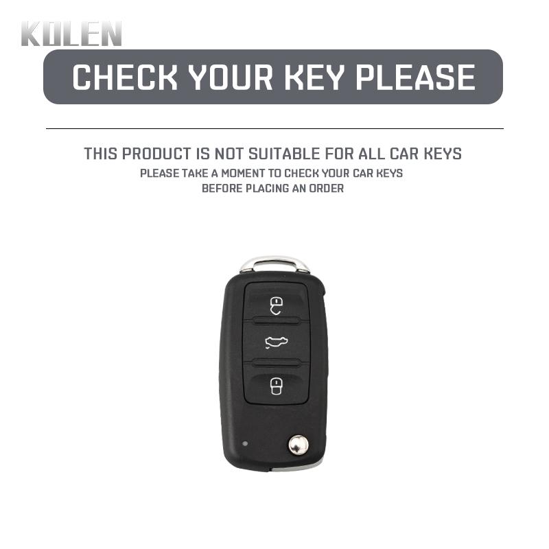 Leather Car Key Case Cover Shell For Volkswagen Vw Polo Golf Passat Tiguan Beetle Caddy T5 Up Eos Skoda Octavia Seat Leon Altea