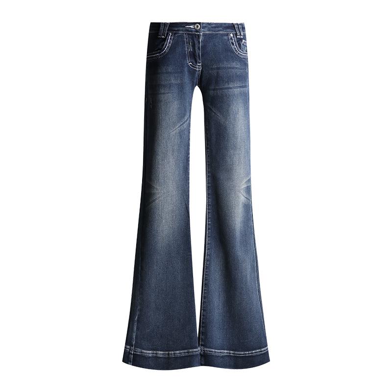 Spicy Girl Low-Waist Micro-Flare Bell Bottom Jeans - Summer 2025 Slim-Fit Stretchy Pants for Women