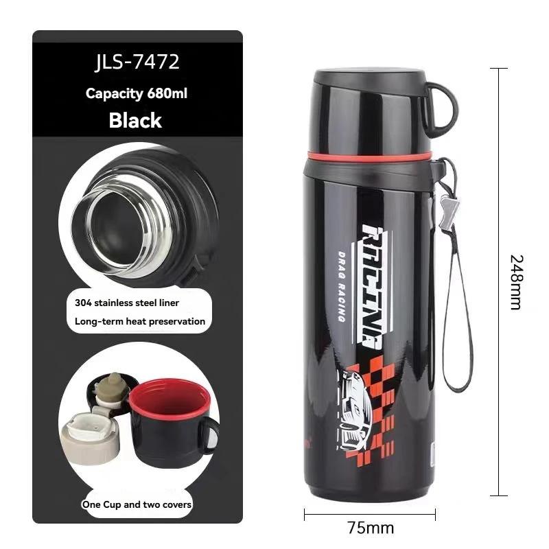 Cup Stainless Steel Thermos Bottle Large Capacity Outdoor Water Bottle with Rope Tumbler Vacuum Flasks Thermo Bottle 680/800ML