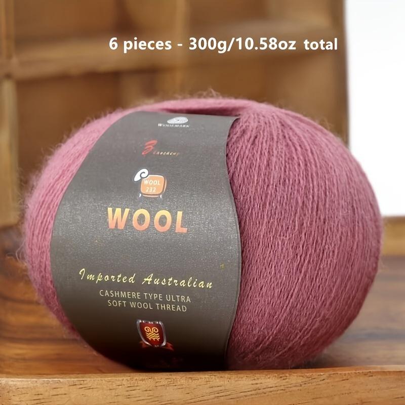 1PC Luxurious Wool Yarn Ultra Soft Anti-Pilling DIY Kit for Crochet & Hand Knitting Warm and Comfortable Wool Yarn 211g/10.58oz
