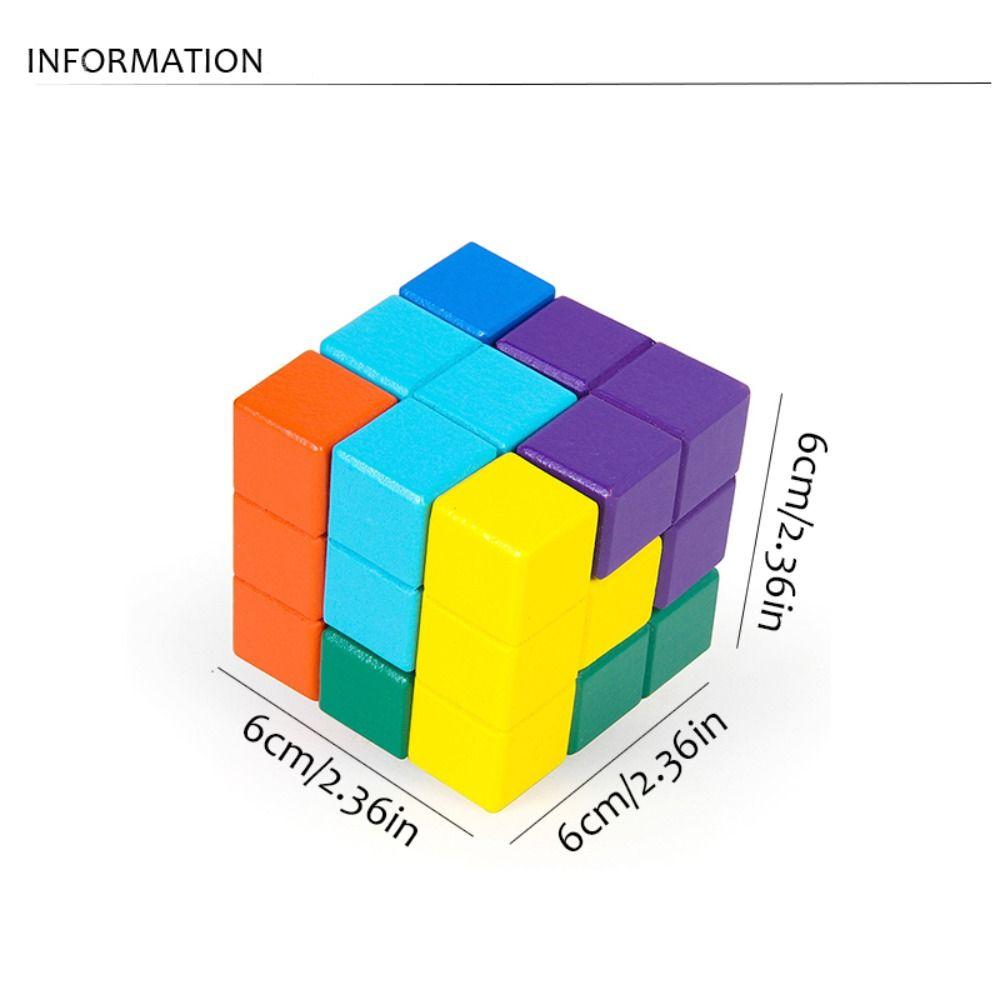 Soma Cube Toys Colorful Educational Toy Intelligence Development Toy Montessori Puzzle Games Brain Challenge Game for Children