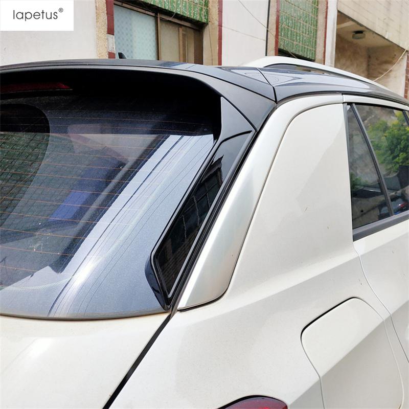 Heckfenster Spoiler Panel Sequ Dekoration Abdeckung Zierleiste Für Volkswagen T-Roc T Roc 2018 - 2024 ABS Schwarz Zubehör Außen