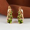 Multicolor Zircon Rainbow Stone Female Luxury Crystal Hoop Earrings Vintage Gold Color Bride Wedding Jewelry for Women