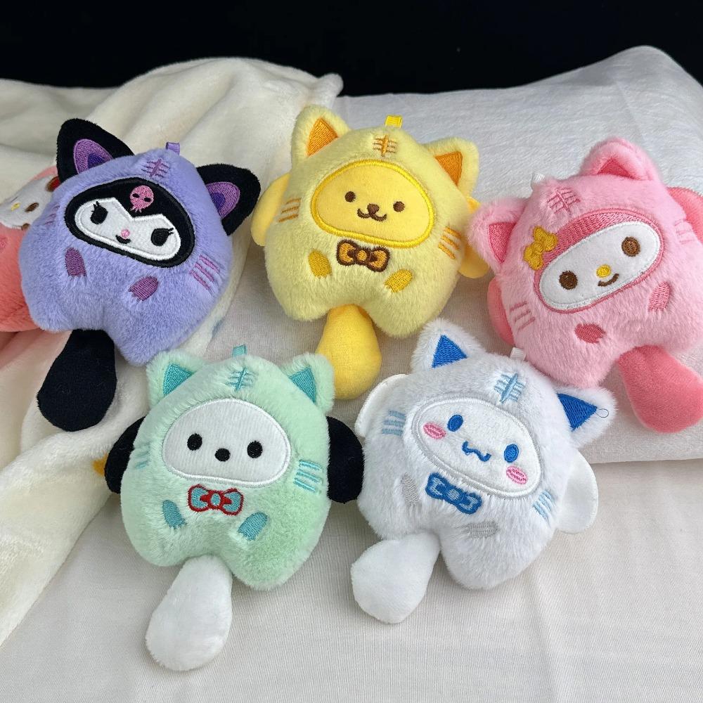Hello Kitty Roztomilý plyšový plyšák Klíčenka Anime Periferie Kuromi Řetízek na zavěšení na batoh Sváteční dárky Pro kluky a holky