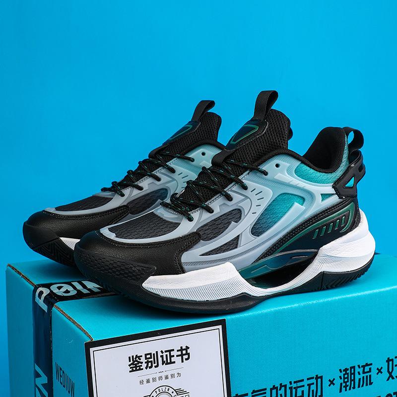 

Светящиеся баскетбольные кроссовки спортивная обувь мужская новая дышащая подростковая и студенческая амортизация фактический бой низкий верх повседневная обувь мужской трен 45